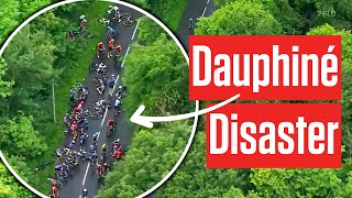 Primoz Roglic Remco Evenepoel Go Down As Crashes Upend Critérium du Dauphiné 2024 Stage 5 [upl. by Darrill287]