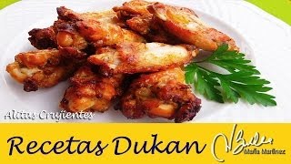 Alitas de Pollo Crujientes dieta Dukan Ataque  Dukan Roasted Chicken Wings [upl. by Davide]