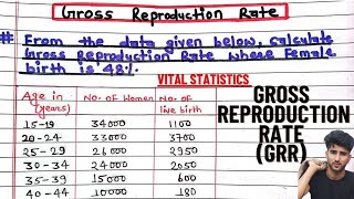 Gross Reproduction Rate GRR  Net Reproduction Rate NRR  Vital Statistics  Arya Anjum [upl. by Niarfe]