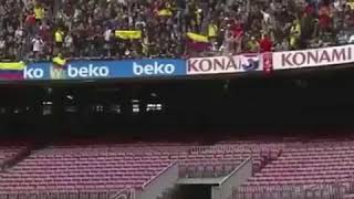 Yerry Mina dance in Camp Nou [upl. by Nirrep]