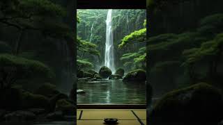 Waterfalls and drizzle help you sleeprain relaxingmusic whitenoise calming meditationmusic [upl. by Anoi]