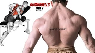 6 BEST BACK EXERCISES WITH DUMBBELLS ONLY AT HOME OR AT GYM [upl. by Namyaw]