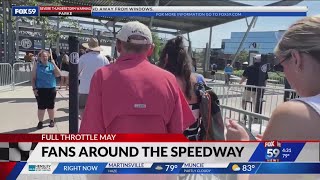 FOX59 speaks with race fans outside of IMS on Carb Day [upl. by Aelam]