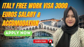 ITALY FREE WORK VISA 2024 MUST WATCH europe job [upl. by Seuqram858]