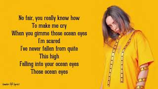 Billie Eilish  OCEAN EYES Lyrics [upl. by Abil]