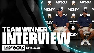 WINNER INTERVIEW Crushers Talk Victory At Bolingbrook  LIV Golf Chicago [upl. by Yrrehs809]