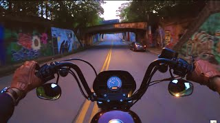 Pure RAW Sound  Harley Davidson Sportster Iron 1200 Exhaust Sound only  ASMR  GoPro 4K POV [upl. by Jelsma]