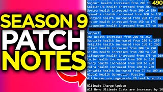 Official Season 9 Patch Notes LEAKED Overwatch 2 [upl. by Fiedling922]