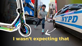 Rollerblading through New York on Scooter Wheels [upl. by Taddeusz]