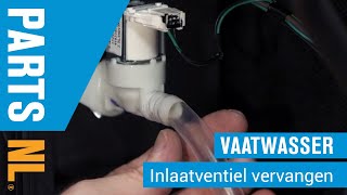 Inlaatventiel vervangen van vaatwasser PartsNL uitleg [upl. by Nickie535]