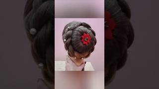 easy and simple hairstyle for engagement girl latest trending new viral shorts [upl. by Lazare]