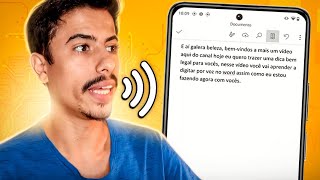 Como DIGITAR NO WORD COM A VOZ pelo CELULAR [upl. by Ausoj]