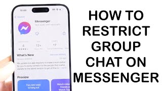 How To Restrict Group Chat On Messenger 2024 [upl. by Tresa195]