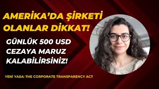 ABDde Şirketi OlanlarıampŞirket Kuracakları Etkileyecek Yeni Yasa ve Getirdikleri FinCen BOI Beyanı [upl. by Regnig]