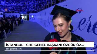 İstanbul  CHP Genel Başkanı Özgür Özel kızı İpek Özel’in mezuniyet törenine katıldı [upl. by Ellerihs]