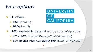 UC Medical Plan Overview Fall 2023 Part 1 [upl. by Edythe]