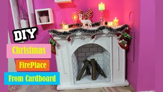 DIY Christmas Fireplace made from Cardboard [upl. by Eeltrebor]