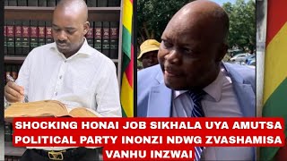 Shocking Honai Job Sikhala uya amutsa political party inonzi NDWG zvashamisa vanhu inzwai🔥🤯💔 [upl. by Dene]