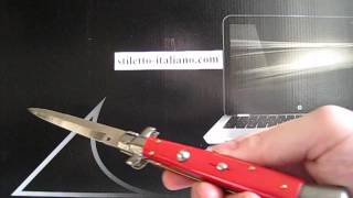 Frank Beltrame 11quot Bayonet Red pearlex Classic stiletto [upl. by Chadbourne778]