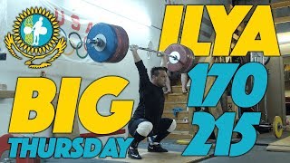 Big Thursday Ilya Ilyin 170kg Snatch 215kg Clean and Jerk Training Session [upl. by Bock]