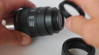 Celestron Regal M2 zoom eyepiece How to connect a tring [upl. by Reyam]