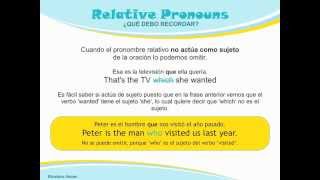 Gramática Inglés Pronombres de Relativo [upl. by Spark62]