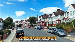 Northwest London Bus Journey Upper deck views aboard Bus Route 245 from Alperton to Golders Green 🚍 [upl. by Annodam926]