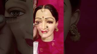 गौराईचा साज  गौरी गणपती डेकोरेशन gauri gauriganpatidecoration eyelashes [upl. by Bartko]