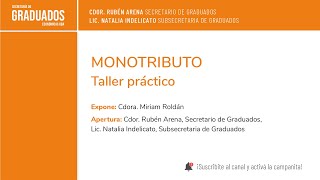 Monotributo Taller Práctico  Económicas UBA [upl. by Yuk]