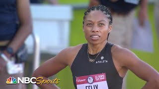 Allyson Felix 2nd in 400m semi the ONLY Olympic veteran to make the final  NBC Sports [upl. by Pulling]