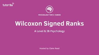 Research Methods  Wilcoxon Signed Ranks [upl. by Ridglea240]