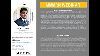 MMMRN Webinar Valorization of Asphaltenes [upl. by Ardnas]