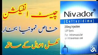 Nivador 260mg inj  Antibiotic  Ceftazidime injection benefits and sideeffects usese in Urdu [upl. by Docile]