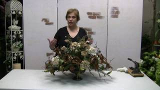 How To Make A Traditional Floral Centerpiece Arrangement With Silk Flowers  Part 1 [upl. by Carmelia609]