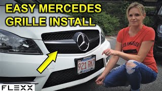 Easy grille install on my Mercedes C300 C250 W204 [upl. by Anyel]