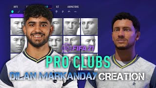 FIFA 21 Dilan Markanday Pro Clubs Creation [upl. by Ayotan935]