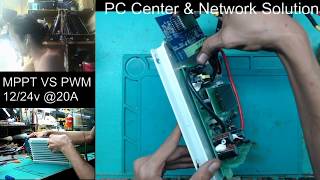 MPPT VS PWM 12V 24V  20A [upl. by Malia330]