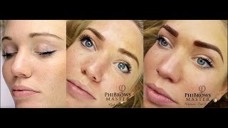 Microblading  shading with U blade [upl. by Liatrice]