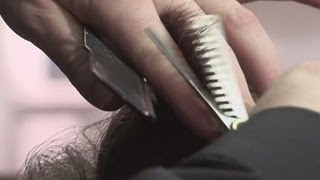 How To Use Hair Thinning Scissors [upl. by Venita760]