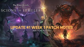 Update 41 Week 1 ESO Patch Notes Breakdown [upl. by Elacsap]