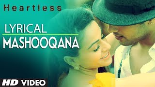 Heartless Mashooqana Lyric Video  Adhyayan Suman Ariana Ayam [upl. by Amelita384]