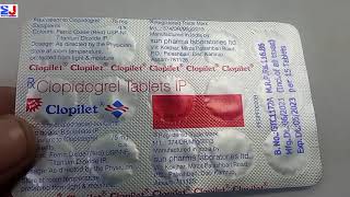 Clopilet 75mg Tablet  Clopidogrel 75mg Tablet  Clopilet 75mg Tablet uses side effects Review Hindi [upl. by Dacie]