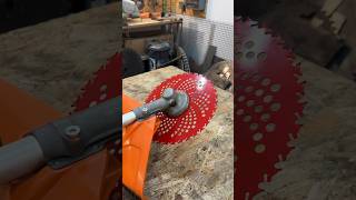 Circular Saw BLADE on Trimmer  trimmer circularsawblade blade trimmerhead grass [upl. by Philbo191]