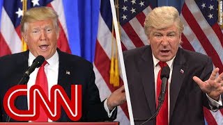 Baldwin returns as Trump on SNL after feud [upl. by Enttirb]