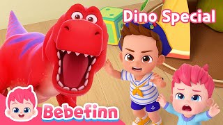 Dino Finger and The Dino World Song Series CompilationㅣBebefinn Nursery Rhymes for Kids [upl. by Colbye]