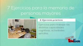 7 Ejercicios para la memoria de personas mayores [upl. by Kimberly]