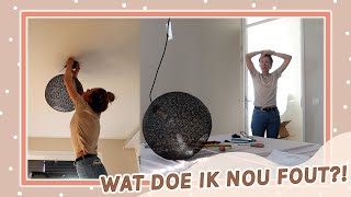 Lampen ophangen amp draden verleggen Waar ben ik aan begonnen 😰  Verhuisvlog 16 [upl. by Magan]