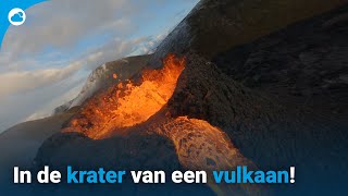 Spectaculaire dronebeelden van vulkaan in IJsland [upl. by Einor194]