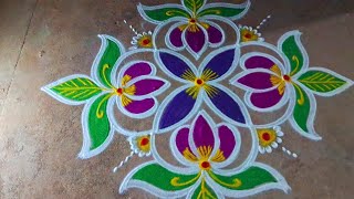 Easy Sankranthi Muggulu 33 dots Pongal Kolam Friday special rangoli kolangal [upl. by Mata844]