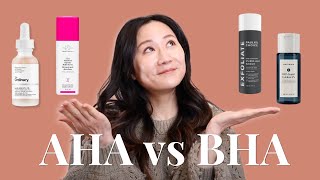 AHA vs BHA Dermatologist reviews chemical exfoliants  Dr Jenny Liu [upl. by Nairrad]